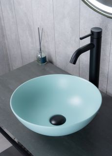 Раковина Gid 9081tifm 53402 накладная тиффани матовая 36x36x14